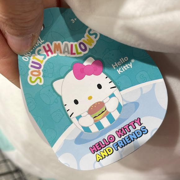 New with tag large 20” Squishmallows Hello Kitty with burger - Picture 2 of 2